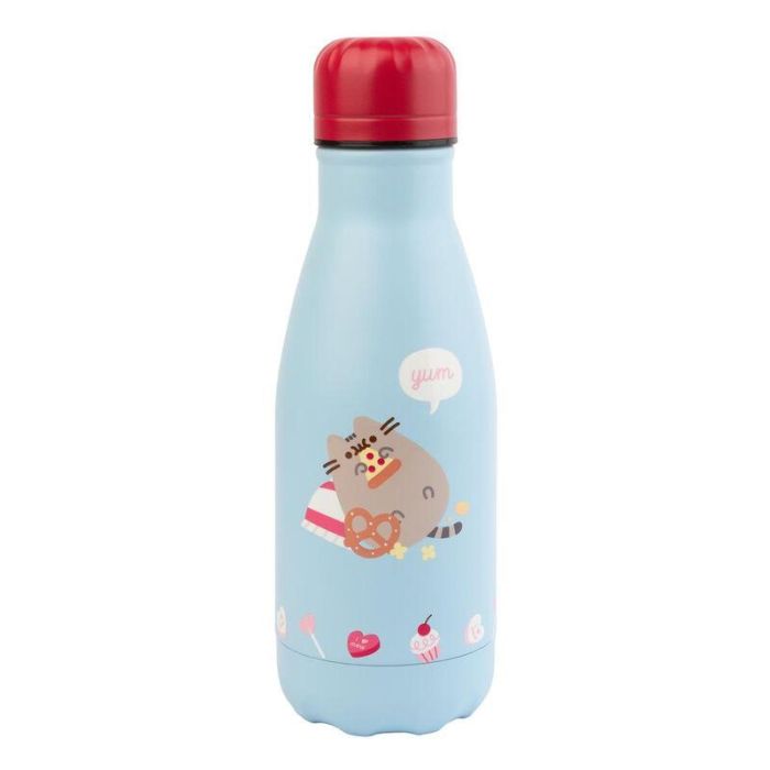 ERIK Botella Purrfect Love Pusheen Acero Inoxidable Doble Pared 260ml Hermética - 20cm Alto x 6,7cm Diámetro