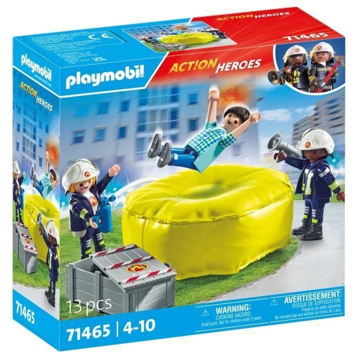 Playmobil 71465 Set de Bomberos con 2 Figuras y Colchoneta de Rescate Inflable Action Heroes para niños +4 años 0 Playmobil 71465 Set de Bomberos con 2 Figuras y Colchoneta de Rescate Inflable Action Heroes para niños +4 años 0