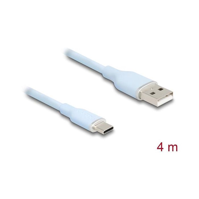 Delock 81224 - Cable USB 2.0 Tipo A Macho a Tipo C Macho, 4 Metros, Azul, 3A, Transferencia hasta 0.48 Gbit/s 1 Delock 81224 - Cable USB 2.0 Tipo A Macho a Tipo C Macho, 4 Metros, Azul, 3A, Transferencia hasta 0.48 Gbit/s 1