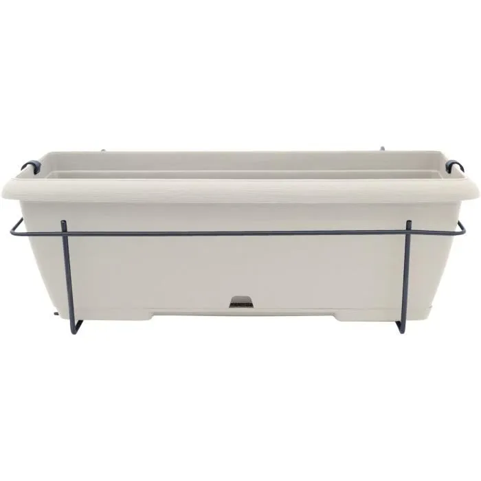 Garden Id 12228943 Kit Macetero Teramo con Soporte Metálico y Bandeja Integrada, Blanco 50 cm, Efecto Piedra, Reciclado/Reciclable 2 Garden Id 12228943 Kit Macetero Teramo con Soporte Metálico y Bandeja Integrada, Blanco 50 cm, Efecto Piedra, Reciclado/Reciclable 2