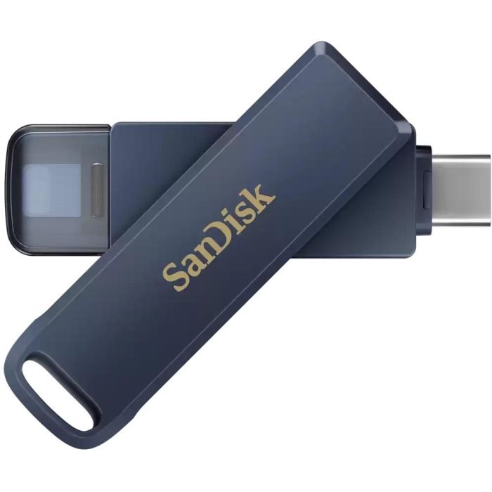 SanDisk iXpand Drive 256GB USB-C / Lightning 90MB/s - Memoria USB para iPhone y Android Azul 0 SanDisk iXpand Drive 256GB USB-C / Lightning 90MB/s - Memoria USB para iPhone y Android Azul 0