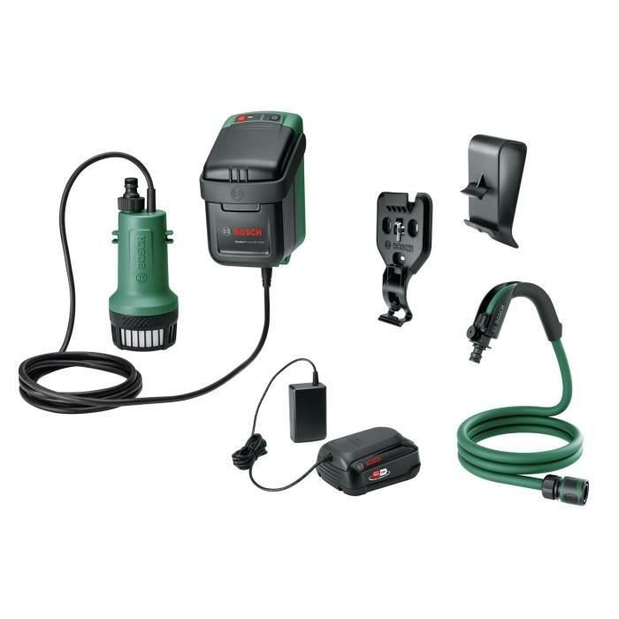 Bosch Bomba de Jardín para Riego desde Colector Agua Lluvia, Temporizador 3 Configuraciones, Chorro Potente 25m, Incluye Adaptadores Bosch Bomba de Jardín para Riego desde Colector Agua Lluvia, Temporizador 3 Configuraciones, Chorro Potente 25m, Incluye Adaptadores