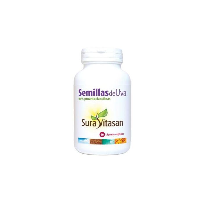 SURA VITASAN Semillas de Uva OPC con Mirtilo y Piel de Uva 80% Proantocianidinas 60 Cápsulas
