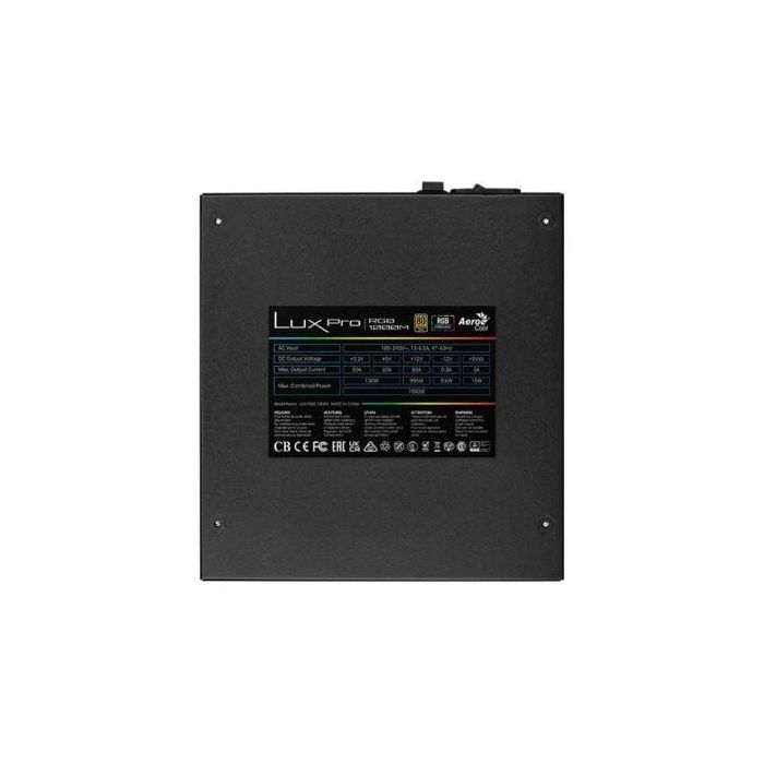 Aerocool LUXPRO RGB1000M Fuente de Alimentación 1000W 80 Plus Gold Semimodular RGB Ventilador FDB 14cm ATX3.0 PCIe 5.0 4