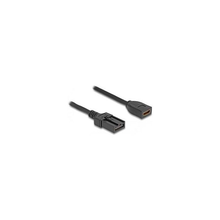 DeLOCK Cable HDMI Automotriz 3m HDMI-A Hembra a HDMI-E Macho 4K 60Hz 18Gbit/s HDR Negro 1