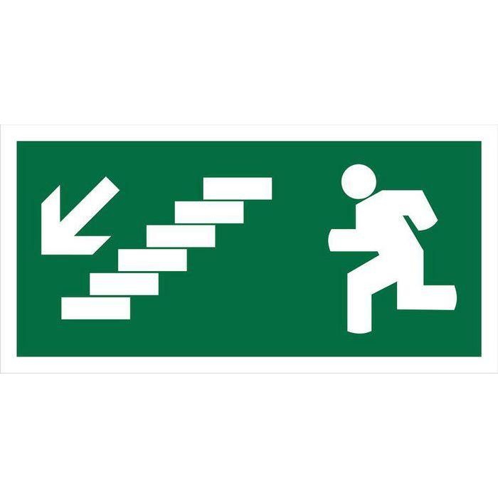 GO 200x100 DOWN LEFT STAIR SIGN GO 200x100 DOWN LEFT STAIR SIGN