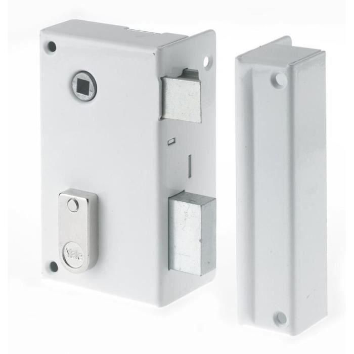 Yale YAV37D Cerradura Vertical de Superficie con Rodillo Derecho - Blanca - Incluye 2 Llaves - Para Rejas y Portones 1 Yale YAV37D Cerradura Vertical de Superficie con Rodillo Derecho - Blanca - Incluye 2 Llaves - Para Rejas y Portones 1