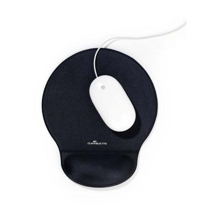 DURABLE Alfombrilla ratón con Gel Ergotop - Soporte de Muñeca, Carbón Vegetal Monocromo
