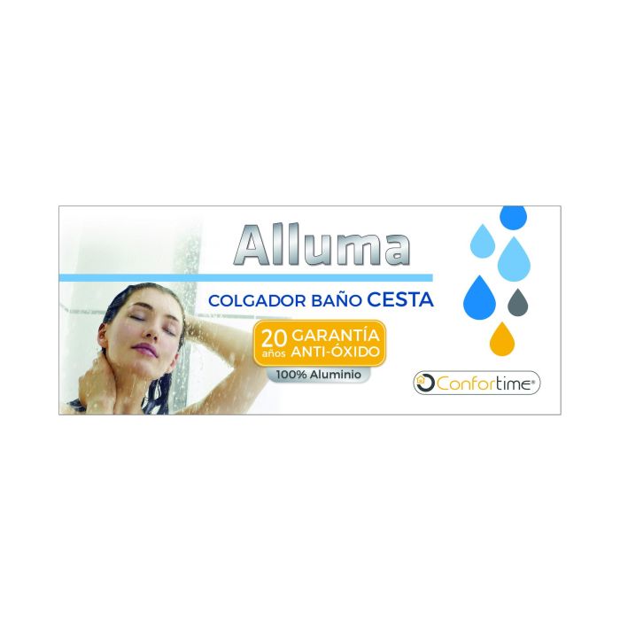 Confortime Colgador Baño Cesta Alluma 25x12.5x44.5 cm 1