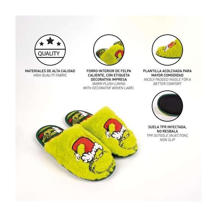 Zapatillas de Estar por Casa The Grinch Verde 44-45 4 Zapatillas de Estar por Casa The Grinch Verde 44-45 4