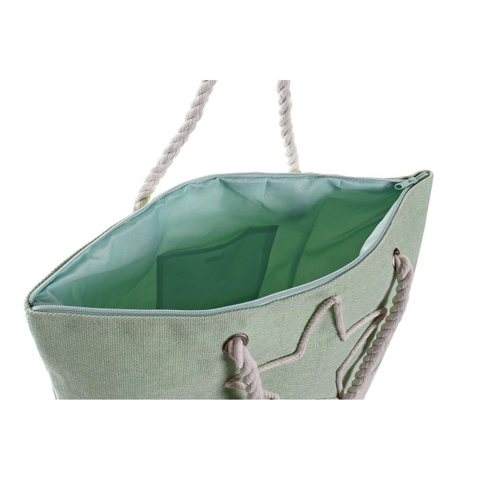 Bolso Mediterraneo DKD Home Decor Verde Menta Coral 14 x 38 x 52 cm (4 Unidades) 2