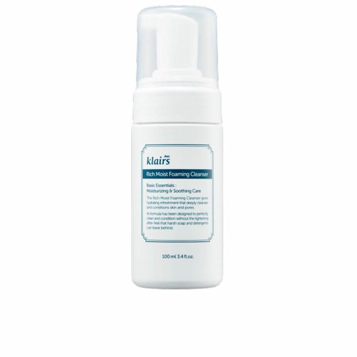 Klairs Rich Moist Foaming Cleanser Limpiador Facial Hidratante Piel Sensible Sin Sulfatos Vegano 100 ml