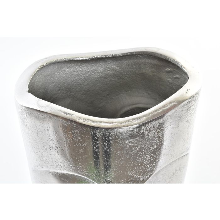DKD Home Decor Jarron Moderno de Aluminio Plateado con Diseño de Cara 14x26x18 cm - Pack de 2 Unidades 2 DKD Home Decor Jarron Moderno de Aluminio Plateado con Diseño de Cara 14x26x18 cm - Pack de 2 Unidades 2