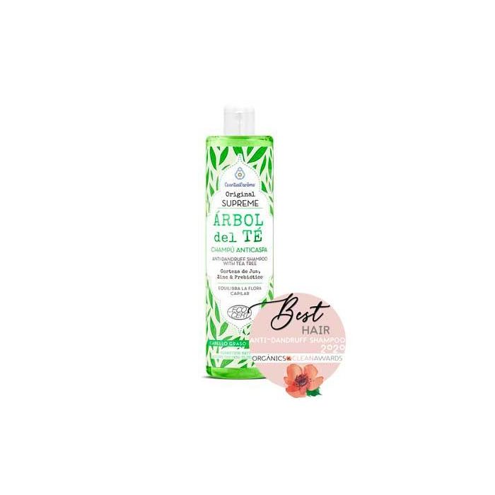 ESENTIAL AROMS Champú Anticaspa con Árbol del Té 200ml para Cuero Cabelludo Irritado