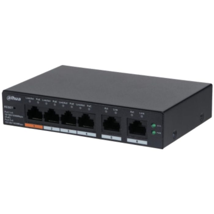 Dahua Technology DH-CS4006-4GT-60 switch Gestionado L2 Gigabit Ethernet (10/100/1000) Energía sobre Ethernet (PoE) Negro 1 Dahua Technology DH-CS4006-4GT-60 switch Gestionado L2 Gigabit Ethernet (10/100/1000) Energía sobre Ethernet (PoE) Negro 1