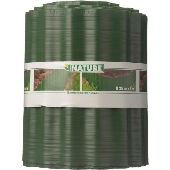 Nature Borde de césped de polietileno verde H25 cm x 9 m 3