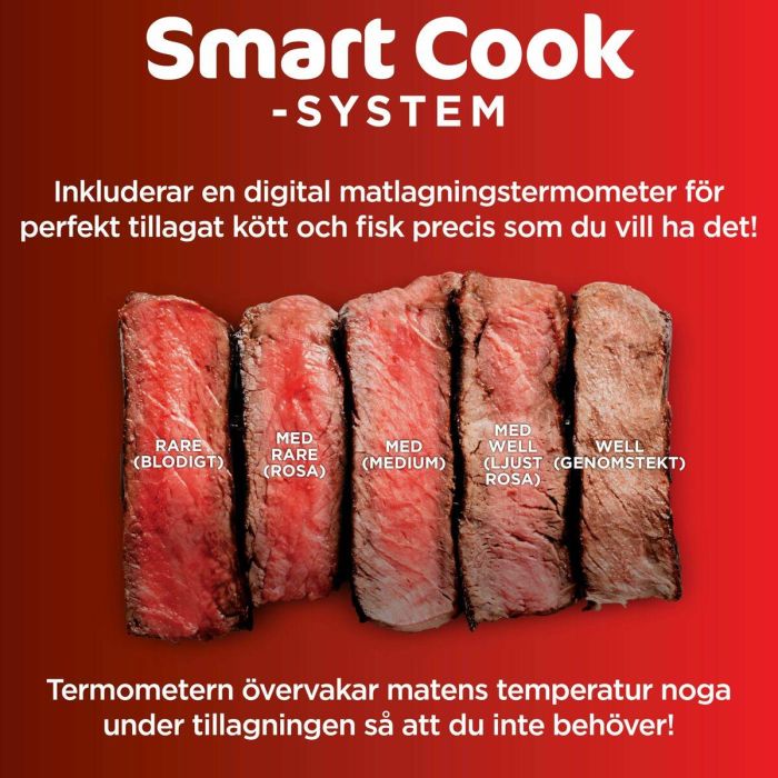 Ninja Parrilla y Freidora sin Aceite MAX 6 en 1 DG551EU 1760 W Gris 6 Modos de Cocción 12