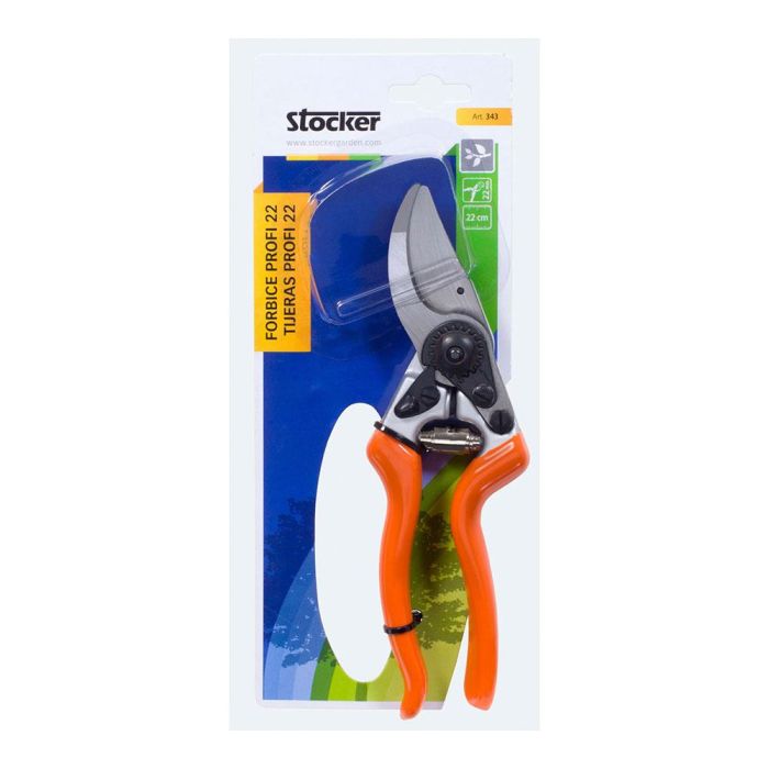 Stocker Tijera Profi Bypass 22. Tijera de Poda Profesional y de Aficionado. Longitud 22 cm. Diámetro Corte 22 mm. Mangos Aluminio Forjado PVC. Ergonómica. 1 Stocker Tijera Profi Bypass 22. Tijera de Poda Profesional y de Aficionado. Longitud 22 cm. Diámetro Corte 22 mm. Mangos Aluminio Forjado PVC. Ergonómica. 1