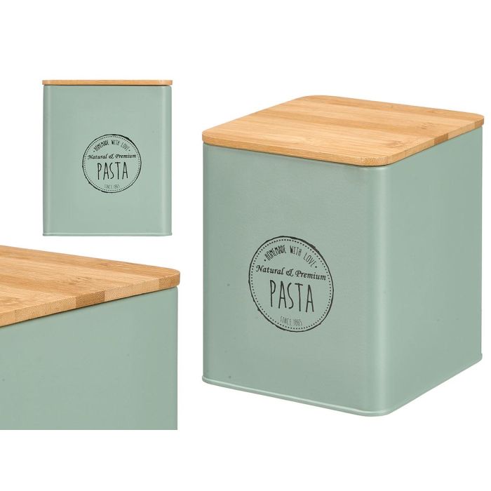 Tarro Cuadrado Tapa Bambu Pasta Verde Menta Kinvara 14x16x14cm (Set de 12) 0 Tarro Cuadrado Tapa Bambu Pasta Verde Menta Kinvara 14x16x14cm (Set de 12) 0