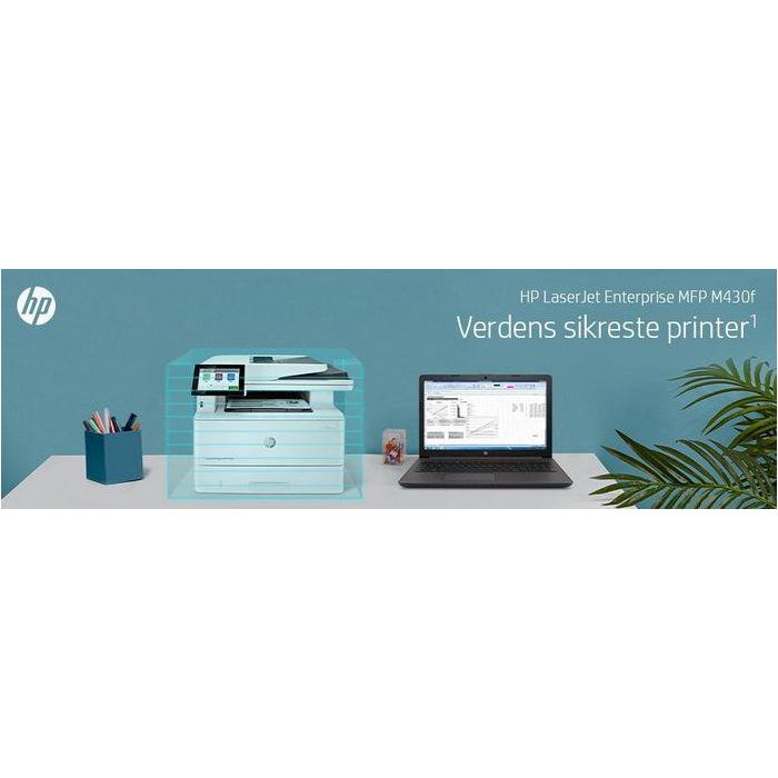 HP Impresora Multifunción Láser Monocromo Enterprise M430F, 40 ppm, Volumen Mensual Recomendado 900-4800 Páginas, Seguridad Avanzada 49
