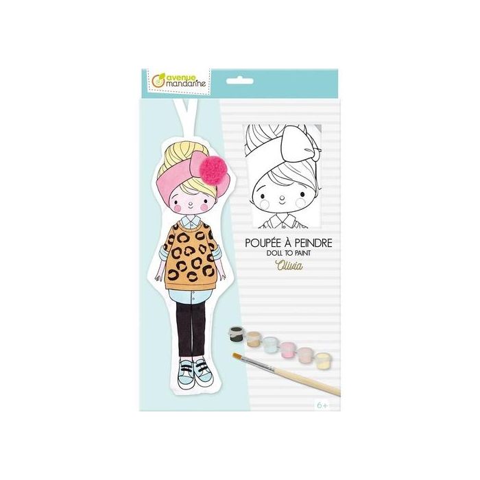 Kit De Manualidades Avenue Mandarine Muñeca Para Pintar Olivia (+6Años)