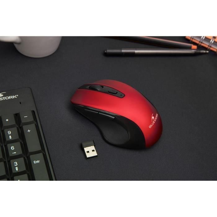 Ratón Inalámbrico - BLUESTORK - OFFICE 75 - Recargable - PC/MAC - Rojo 4 Ratón Inalámbrico - BLUESTORK - OFFICE 75 - Recargable - PC/MAC - Rojo 4