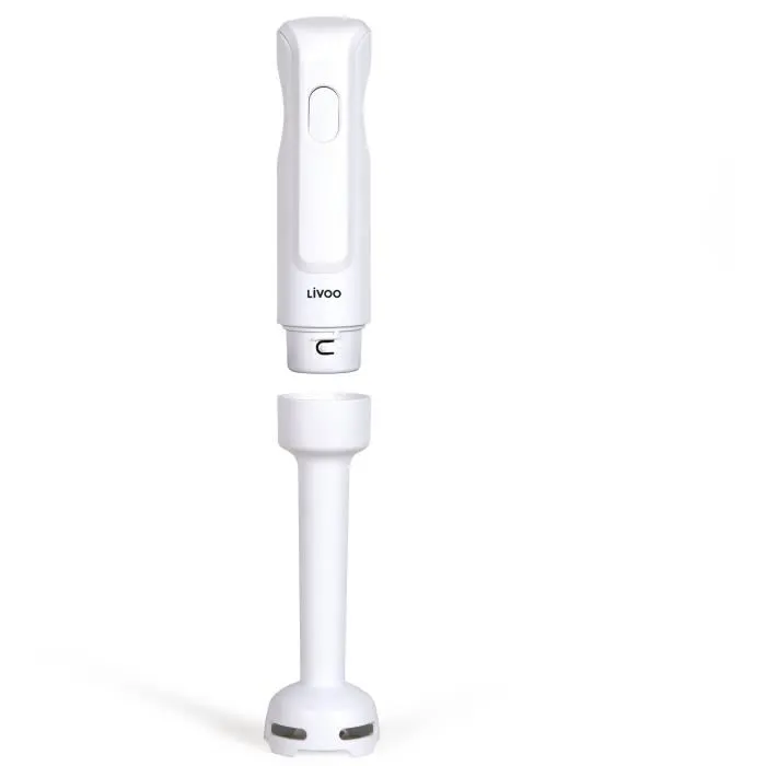 Livoo Batidora de Mano AUC3523930098109, 300 W, 2 Cuchillas de Acero Inoxidable, 1 Velocidad, Blanca 1