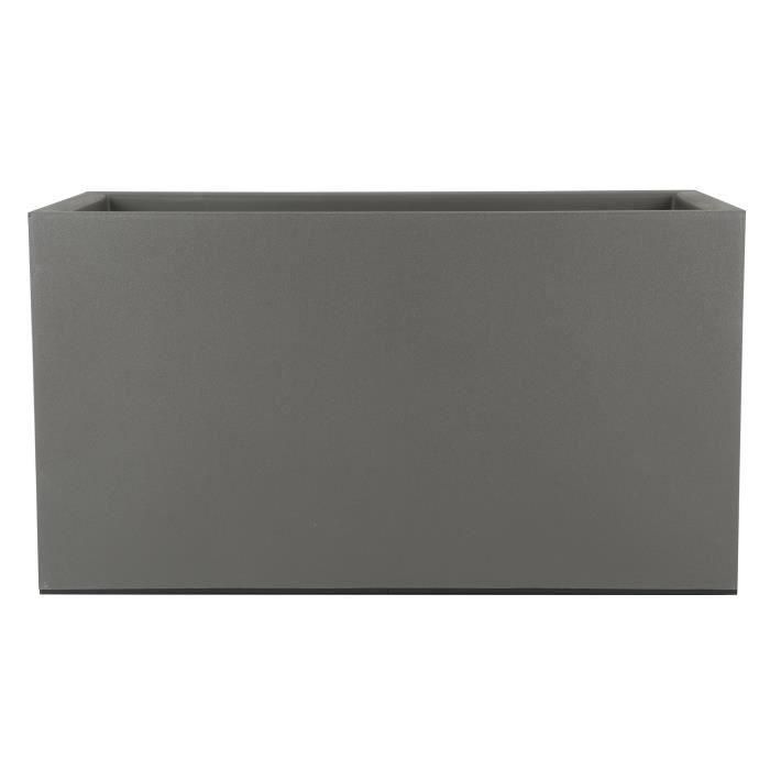 Riviera Contenedor Rectangular de Granito 80x40 cm Gris con Doble Pared, Sistema de Retención de Agua, 100% Reciclable y Fabricación Francesa 1