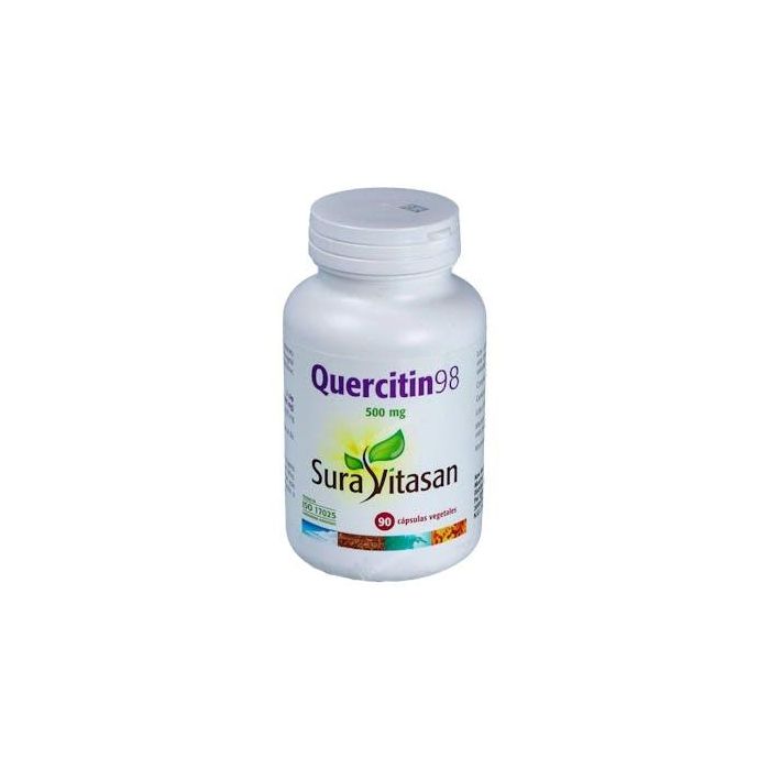 SURA VITASAN Quercitina 98% 500 mg, Complemento Alimenticio Alta Concentración, 90 Cápsulas Vegetales