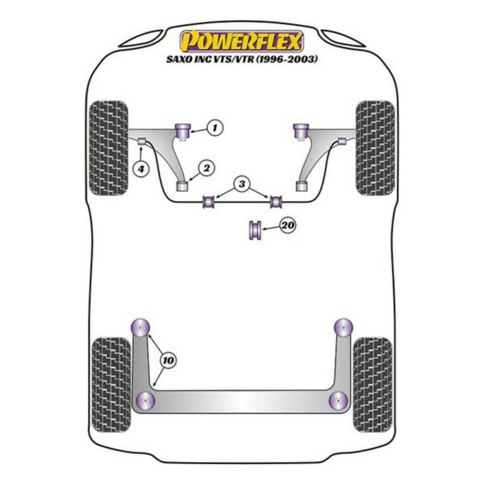 Powerflex PFF12-105 Silentblock Barra Estabilizadora Delantera Interior 22 mm 1 Powerflex PFF12-105 Silentblock Barra Estabilizadora Delantera Interior 22 mm 1
