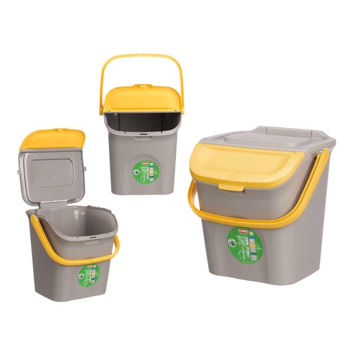 Cubo Basura 28L Apilable Ecoway Amarillo Stefanplast 38X41CM (6 Unidades) Cubo Basura 28L Apilable Ecoway Amarillo Stefanplast 38X41CM (6 Unidades)