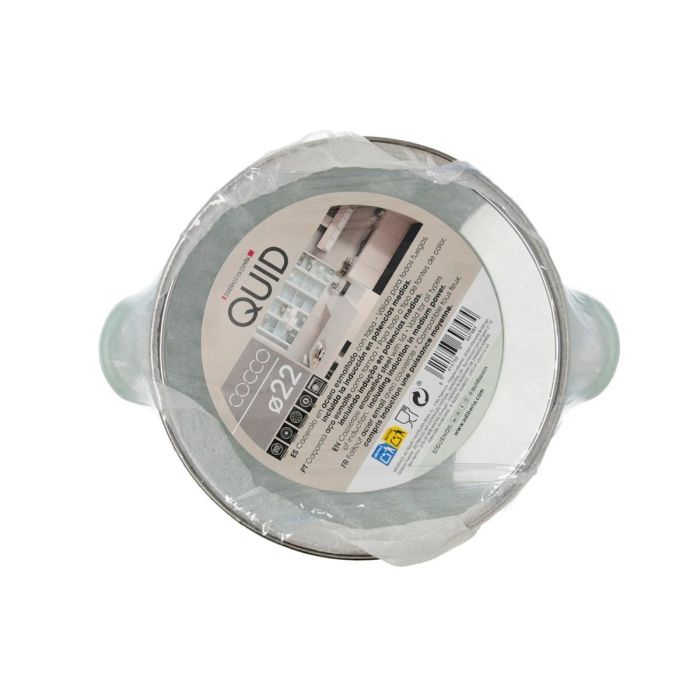 Quid Cacerola Cocco 22 cm Acero Esmaltado Verde Antiadherente. Compatible con Vitrocerámica, Gas, Eléctrico y Lavavajillas 1
