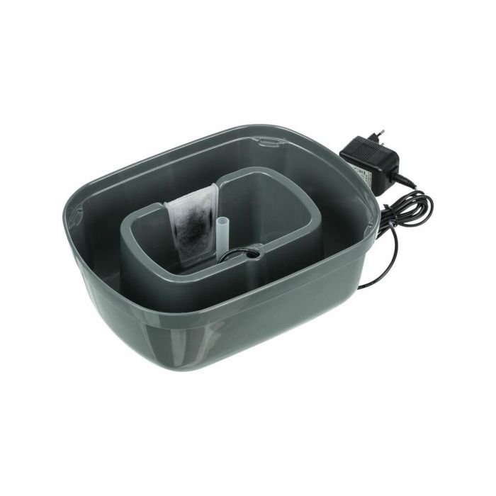 Fuente para Mascotas Trixie Polygon Blanco Gris Silicona Melamina 2,5 L 28 x 11 x 22 cm 22