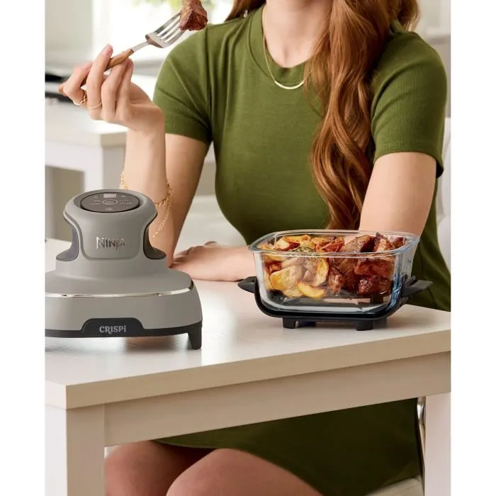 Ninja Freidora Portátil Sin Aceite CRISPI, NIN0622356317610, Recipientes 1.4L y 3.8L, 4 Programas, 1400W, Color Beige 5