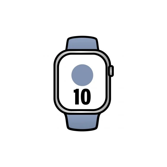 Apple Watch Series 10 GPS/Cellular 42mm Caja Aluminio Correa Deportiva Azul Denim S/M