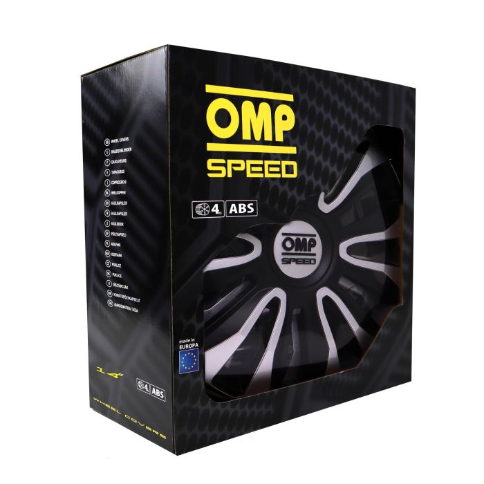 Omp Speed Juego De 4 Tapacubos Magnum Color Negro-Plata 14 Pulgadas OMPS07011412 8 Omp Speed Juego De 4 Tapacubos Magnum Color Negro-Plata 14 Pulgadas OMPS07011412 8