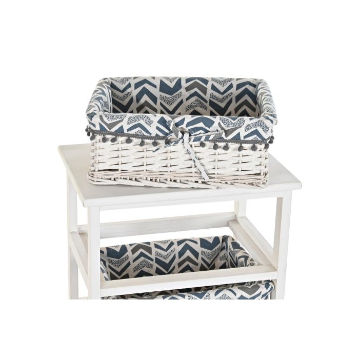 DKD Home Decor Cajonera de 3 Cajones de Madera Paulownia y Mimbre Blanca y Azul 40x29x59 cm 4 DKD Home Decor Cajonera de 3 Cajones de Madera Paulownia y Mimbre Blanca y Azul 40x29x59 cm 4