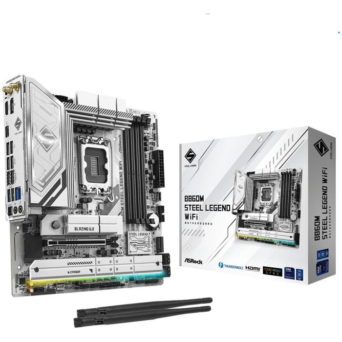 ASRock B860M Steel Legend WiFi Placa Base ATX HDMI/DP DDR5 con WiFi 6E y Bluetooth 5.3 para PC 5