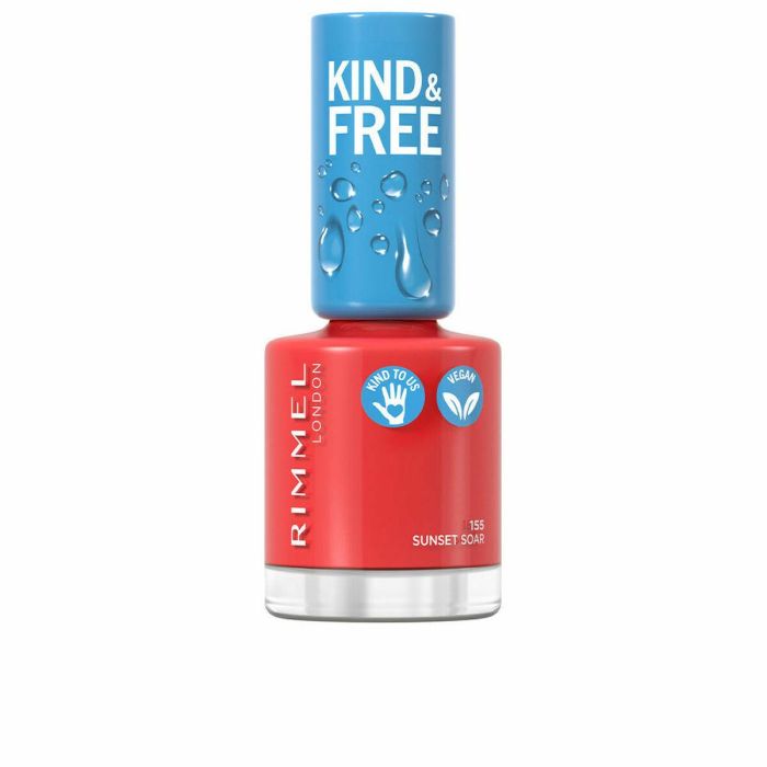 Rimmel London KIND & FREE Esmalte de Uñas #155-Sunset Soar - 8 ml - Fórmula Vegana Rimmel London KIND & FREE Esmalte de Uñas #155-Sunset Soar - 8 ml - Fórmula Vegana