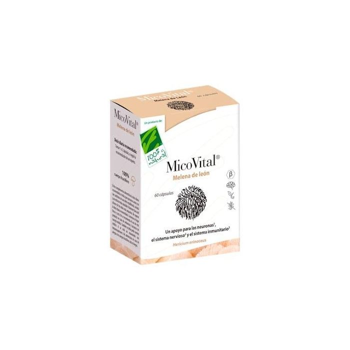Micovital Melena de León 60 Cápsulas con Zinc y Vitamina B2 para el Sistema Nervioso e Inmunitario