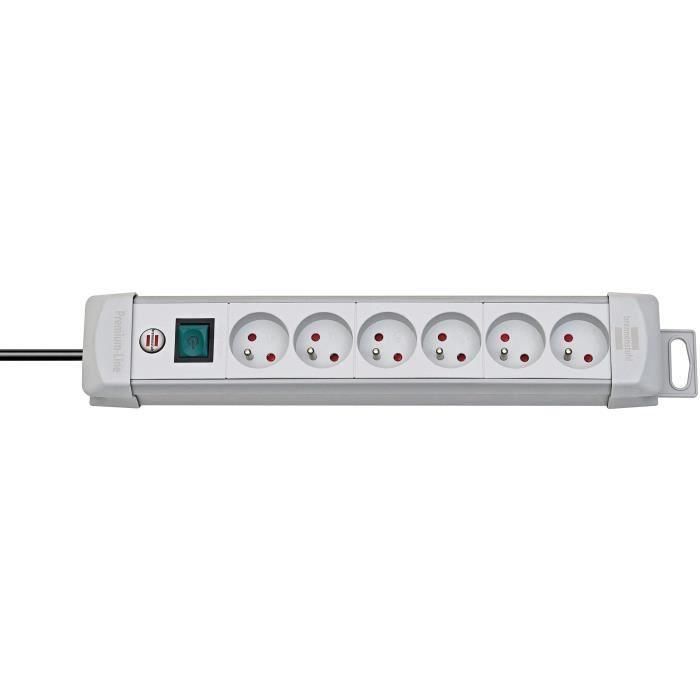 Brennenstuhl Premium Plus Bloc Multiprise Gris 6 Sockets 3m con interruptor 1 Brennenstuhl Premium Plus Bloc Multiprise Gris 6 Sockets 3m con interruptor 1