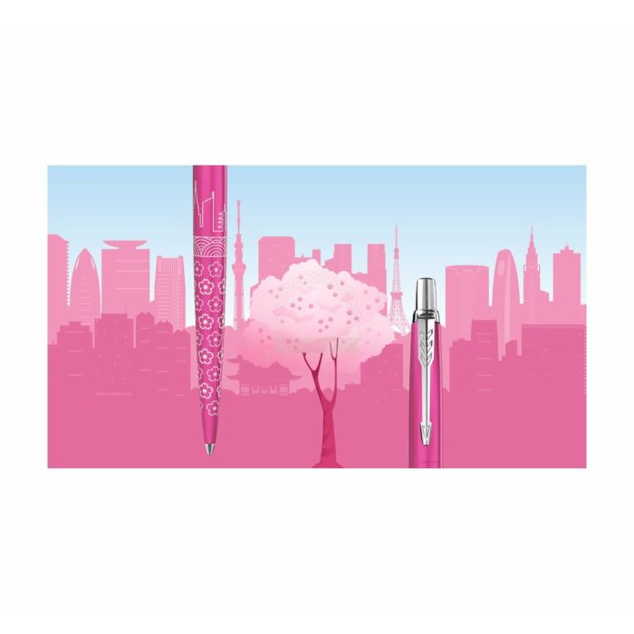 Parker Bolígrafo Jotter SE Global Icons Tokyo Rosa - Diseño Grabado Edificios Rascacielos - Acabado Negro Mate 7 Parker Bolígrafo Jotter SE Global Icons Tokyo Rosa - Diseño Grabado Edificios Rascacielos - Acabado Negro Mate 7