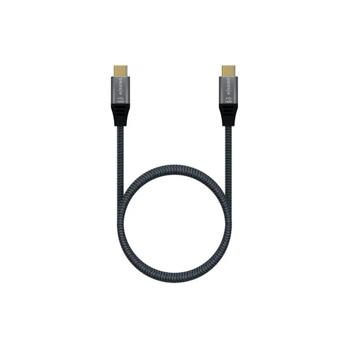 AISENS - Cable USB 3.2 GEN2x2 ALUMINIO 20GBPS 8K@30HZ 5A 100W E-MARK, TIPO USB-C/M-USB-C/M, GRIS, 1.5M 2