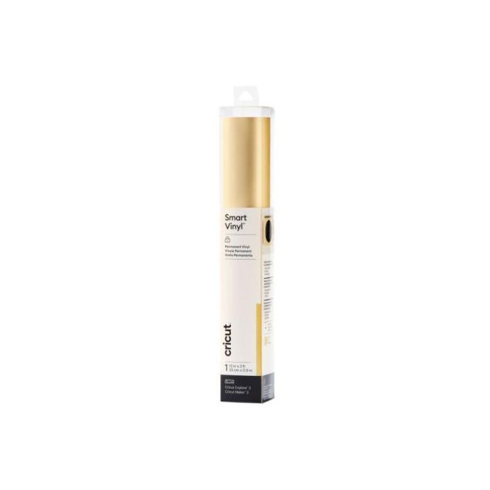 Cricut Smart Vinyl Shimmer Permanent Rollo de vinilo de termotransferencia Oro Estampado 2008615 Cricut Smart Vinyl Shimmer Permanent Rollo de vinilo de termotransferencia Oro Estampado 2008615