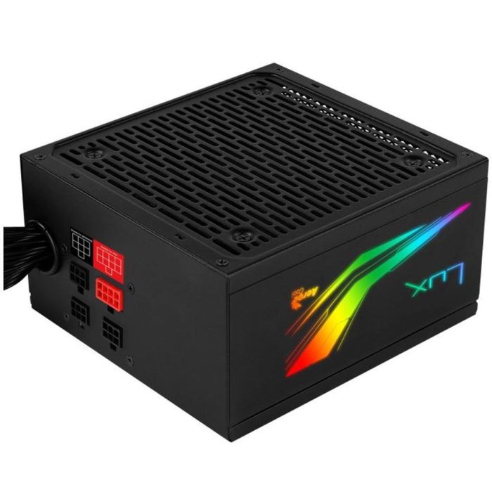 Aerocool LUXRGB650M Fuente de Alimentación 650W 80 Plus Bronze LUX RGB Semimodular, Ventilador 12cm Silencioso, 13 Efectos LED RGB 0 Aerocool LUXRGB650M Fuente de Alimentación 650W 80 Plus Bronze LUX RGB Semimodular, Ventilador 12cm Silencioso, 13 Efectos LED RGB 0