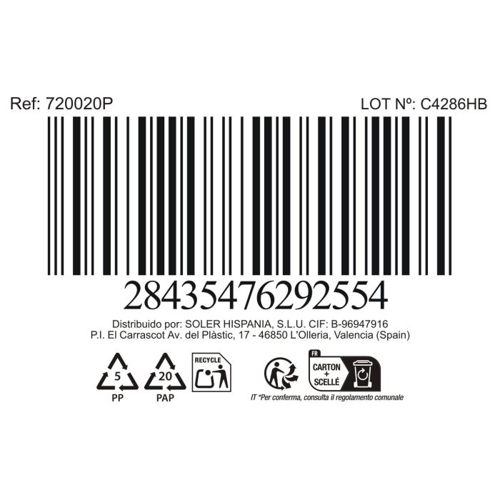 La Mediterranea Fuente Redonda Japo 20 cm Surtido 6 Decoraciones Relieve Kaito (18 Unidades)