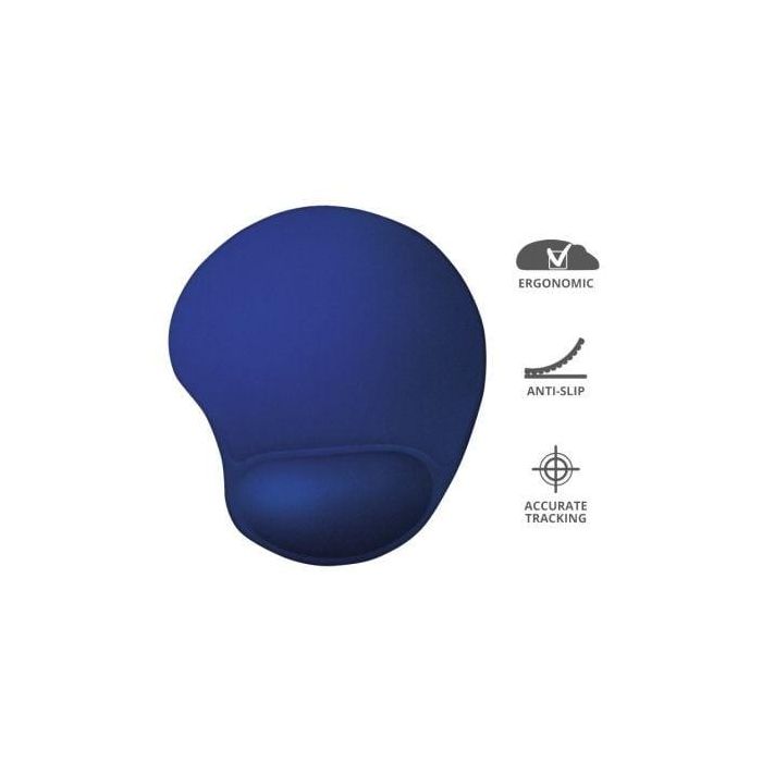 Trust 20426 Alfombrilla Ratón Ergonómica Bigfoot con Soporte de Gel Muñeca, Superficie Microfibra, Antideslizante, Azul, 236x205x16mm 2 Trust 20426 Alfombrilla Ratón Ergonómica Bigfoot con Soporte de Gel Muñeca, Superficie Microfibra, Antideslizante, Azul, 236x205x16mm 2