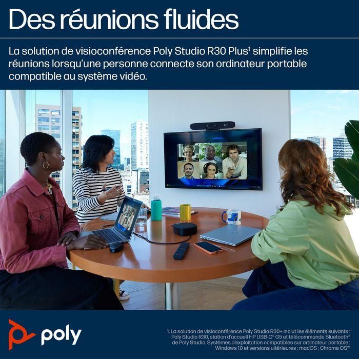 HP R30 Studio Barra de Video USB con Audio Superior y Video Avanzado para Colaboración 25 HP R30 Studio Barra de Video USB con Audio Superior y Video Avanzado para Colaboración 25