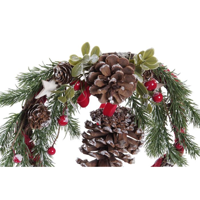 Decoracion Colgante Navidad Alpina DKD Home Decor Marron Rojo 8 x 23 x 30 cm (6 Unidades) 2