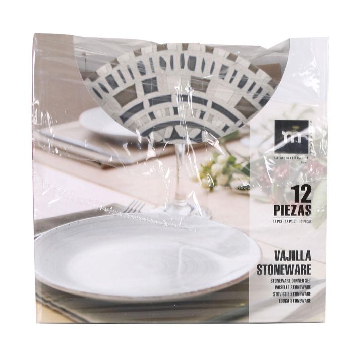 Vajilla Barroc Monaco Ivory Brillante 12 Piezas - La Mediterranea (2 Unidades) 1 Vajilla Barroc Monaco Ivory Brillante 12 Piezas - La Mediterranea (2 Unidades) 1